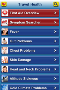 Travel Health iPhone App – First Aid in Your Pocket