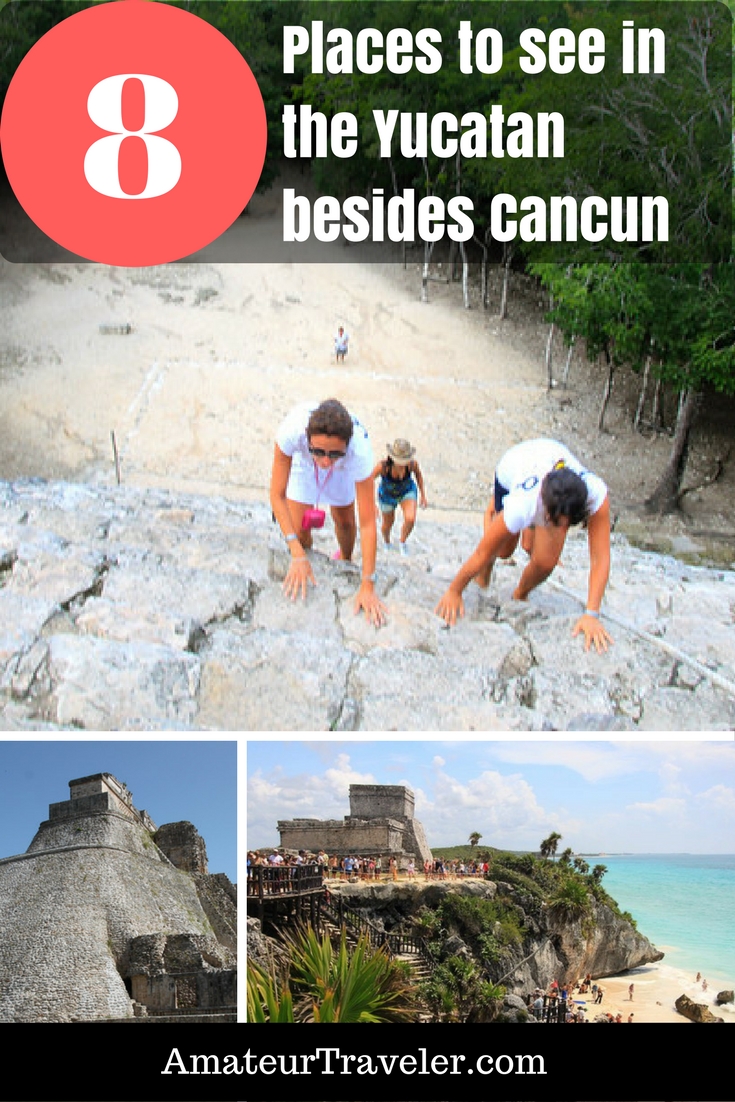 칸쿤 이외의 멕시코 유카탄 반도에서 볼 수있는 8 곳 : Grutas (Caves) de Loltun, Merida, Chichen Itza Tulum, Uxmal Coba, Grand Cenote Playa del Carmen