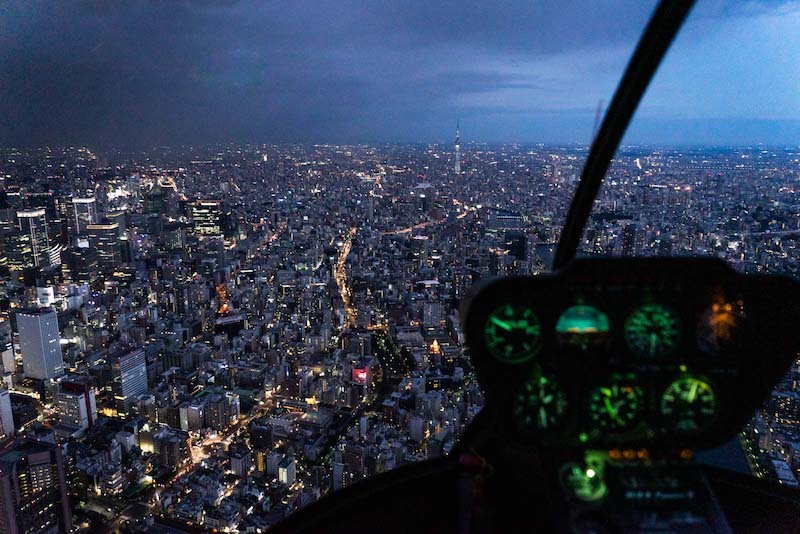Tokyo da un elicottero