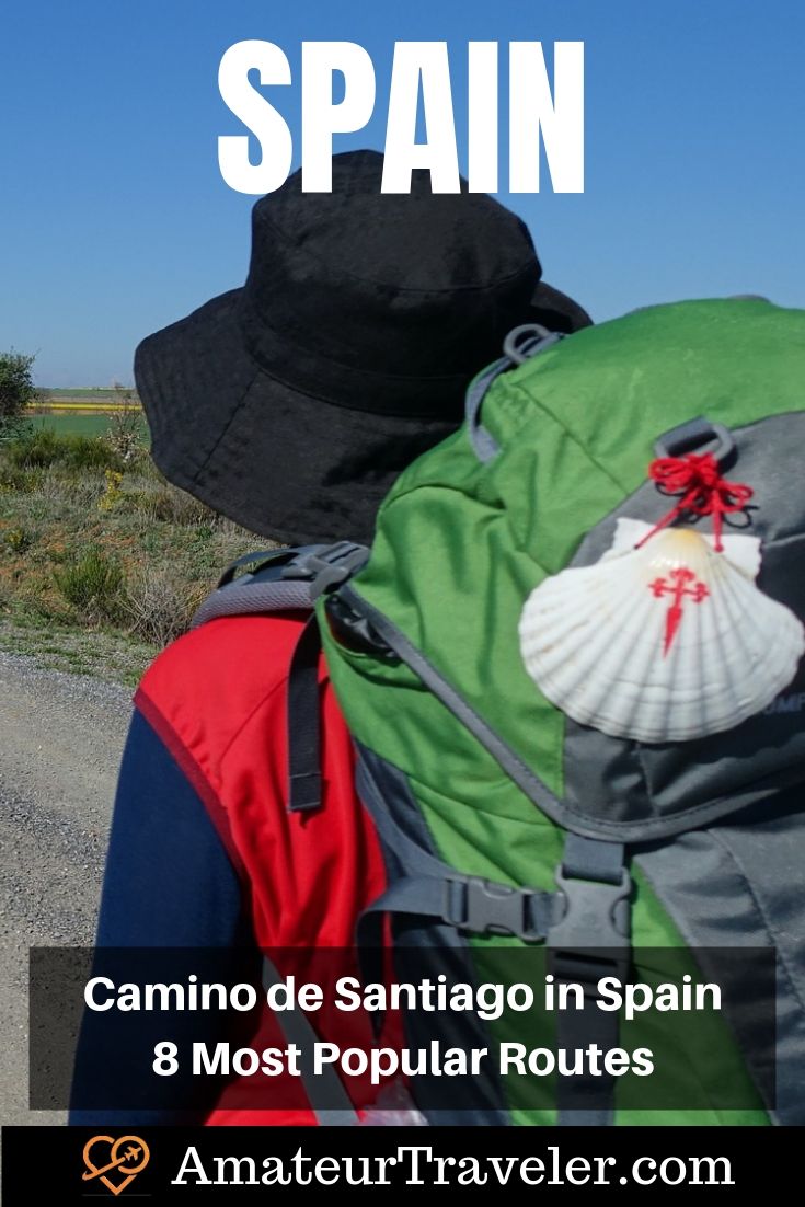 Percorsi Camino de Santiago in Spagna - 8 percorsi più popolari #travel #trip #vacation #spain #camino # de-santiago # camino-de-santiago #trail # route #spain #portugal #trek #hike