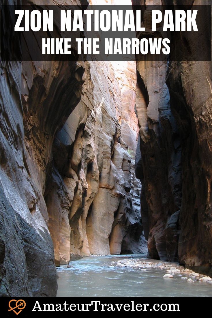 Narrows Hike Zion - La migliore escursione nel Parco nazionale di Zion | Utah #travel #trip #vacation #utah #zion # national-park #hike # the-narrows # zion-national-park