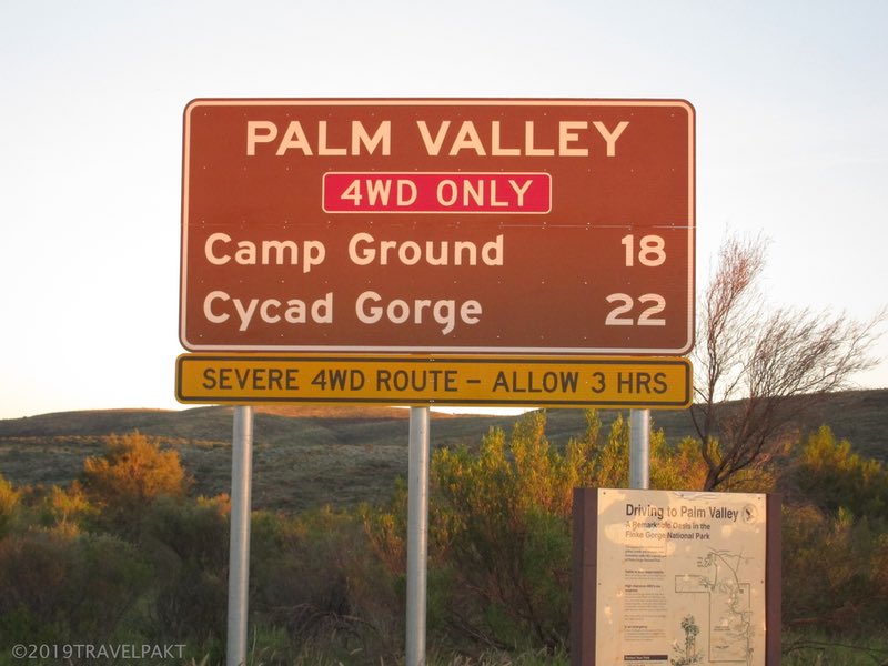 Señalización de Palm Valley