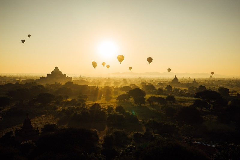 Sıcak Hava Balonu Bagan'da